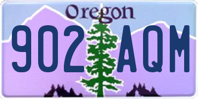 OR license plate 902AQM