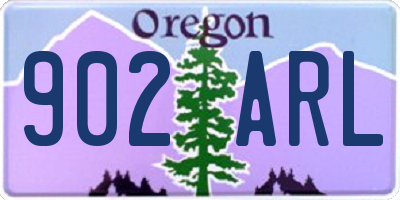OR license plate 902ARL