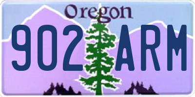 OR license plate 902ARM