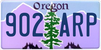 OR license plate 902ARP