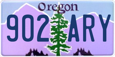 OR license plate 902ARY