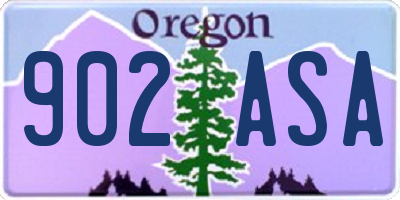 OR license plate 902ASA