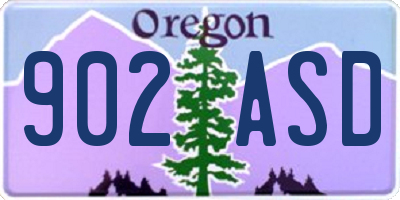 OR license plate 902ASD