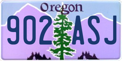 OR license plate 902ASJ