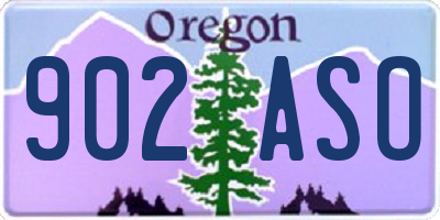 OR license plate 902ASO