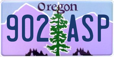 OR license plate 902ASP