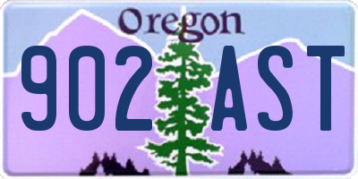 OR license plate 902AST