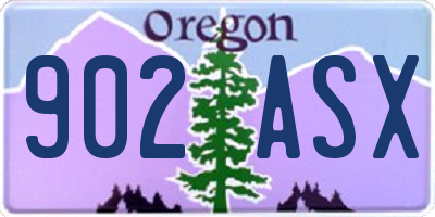 OR license plate 902ASX