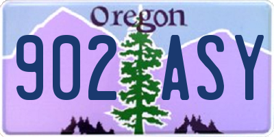 OR license plate 902ASY