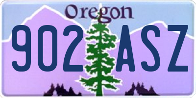 OR license plate 902ASZ