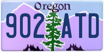 OR license plate 902ATD