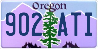 OR license plate 902ATI