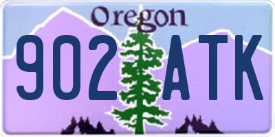 OR license plate 902ATK