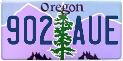 OR license plate 902AUE