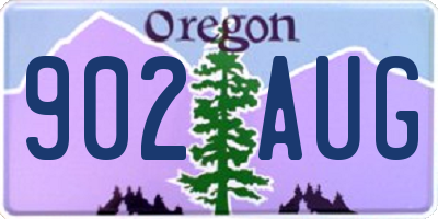 OR license plate 902AUG