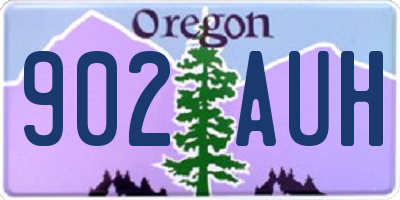 OR license plate 902AUH
