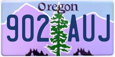 OR license plate 902AUJ