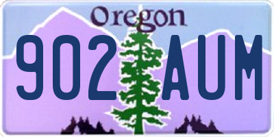 OR license plate 902AUM