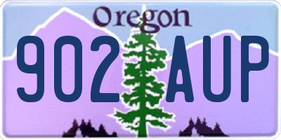 OR license plate 902AUP