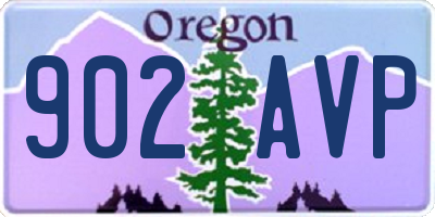 OR license plate 902AVP
