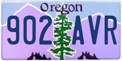 OR license plate 902AVR