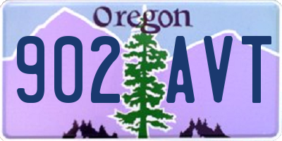 OR license plate 902AVT