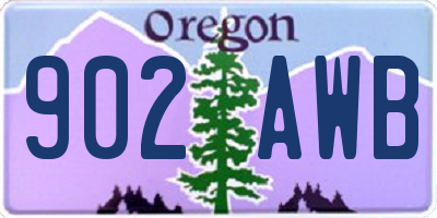 OR license plate 902AWB