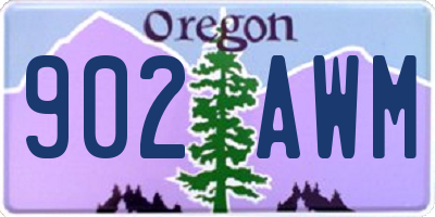 OR license plate 902AWM