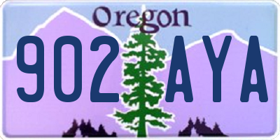 OR license plate 902AYA