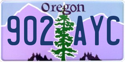 OR license plate 902AYC