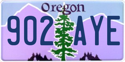 OR license plate 902AYE