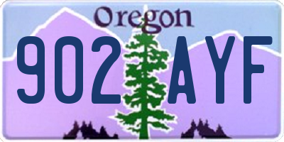 OR license plate 902AYF