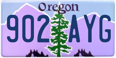 OR license plate 902AYG