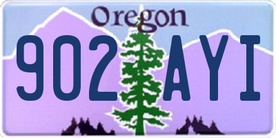 OR license plate 902AYI