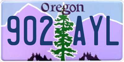 OR license plate 902AYL