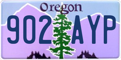 OR license plate 902AYP