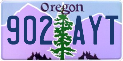OR license plate 902AYT