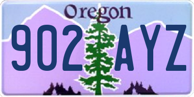 OR license plate 902AYZ