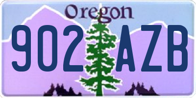 OR license plate 902AZB