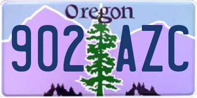 OR license plate 902AZC