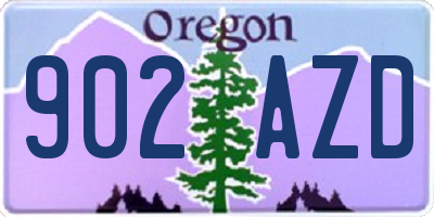 OR license plate 902AZD