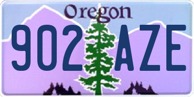 OR license plate 902AZE