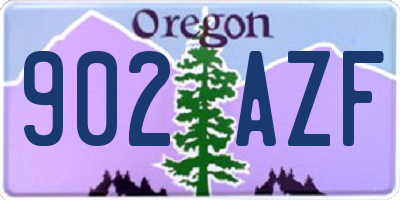 OR license plate 902AZF