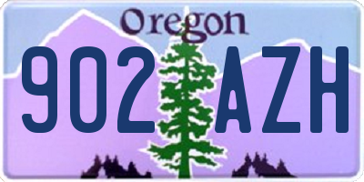 OR license plate 902AZH