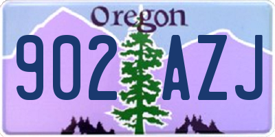 OR license plate 902AZJ
