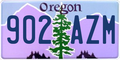 OR license plate 902AZM