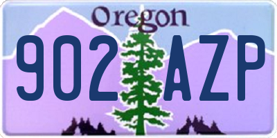 OR license plate 902AZP