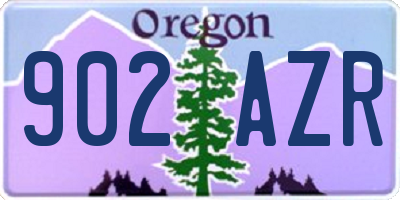 OR license plate 902AZR