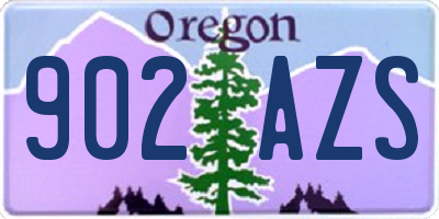 OR license plate 902AZS