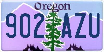 OR license plate 902AZU
